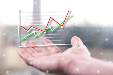 İş analiz kavramı bir adamın elini yukarıda