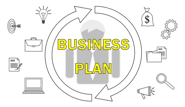 Illustration Business Plan Concept — Stock Photo, Image