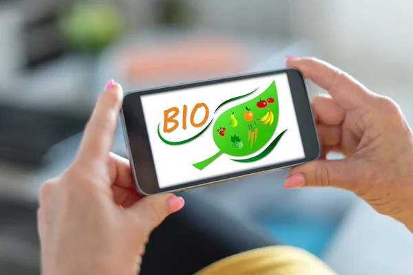Smartphone screen displaying a bio concept