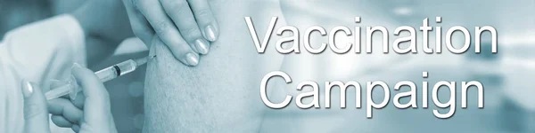 Conceito Campanha Vacinação Com Médico Que Administra Uma Injeção Doente — Fotografia de Stock