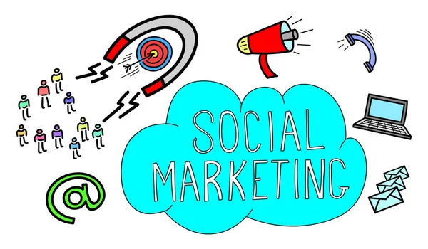 Illustration of a social marketing concept