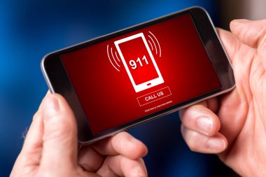 Acil bir kavram görüntüleyen akıllı telefon ekranı