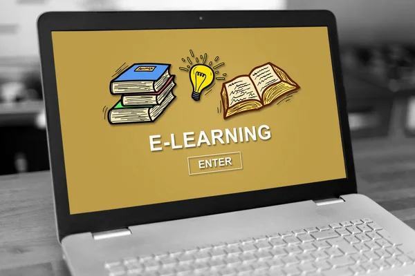 Ekran Laptopa Koncepcji Learning — Zdjęcie stockowe