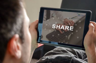 Paylaşım kavramı bir Tablet