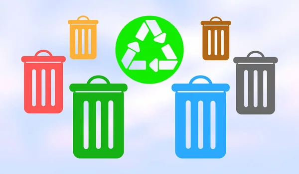 Ilustração Conceito Reciclagem — Fotografia de Stock