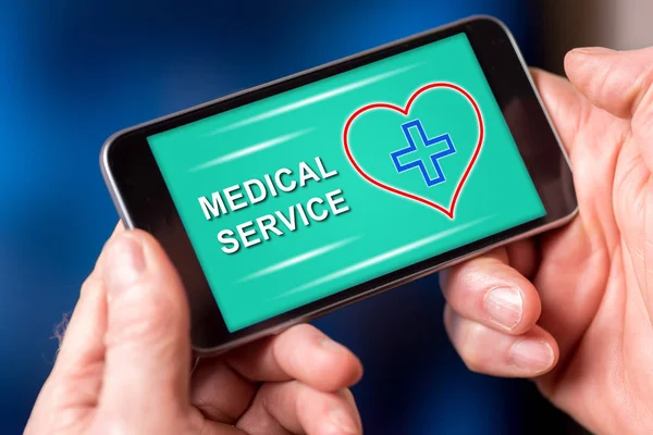 Tıbbi Hizmet Kavramını Gösteren Akıllı Telefon Ekranı — Stok fotoğraf