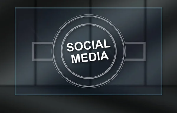 Social Media Concept Dark Background — Stock Photo, Image