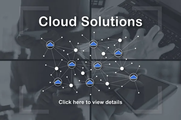 Cloud Solutions Concept Illustrated Pictures Background — Stock Photo, Image