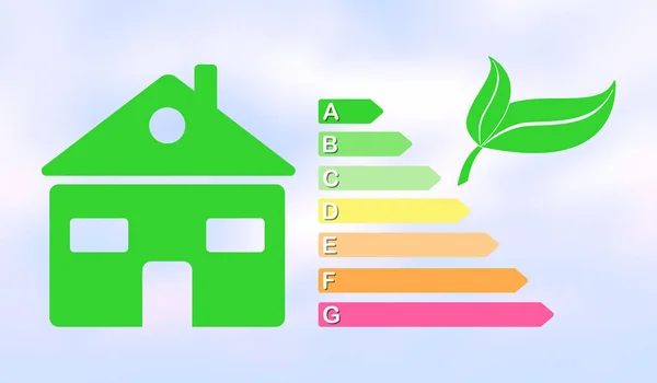 Illustration of a home energy efficiency concept
