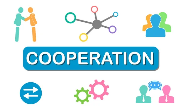 Ilustracja Koncepcja Współpracy — Zdjęcie stockowe