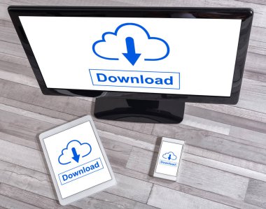Veri kavramı farklı bilgi teknoloji cihazlar üzerinde download