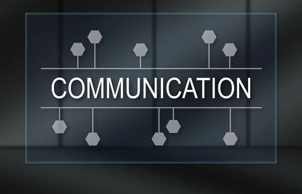 Communication Concept Dark Background — Stock Photo, Image