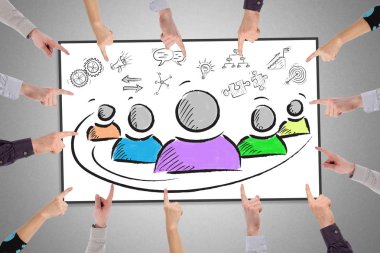 Girişimcilik kavramı bir beyaz tahta üzerinde