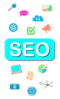 beyaz zemin üzerinde SEO kavramı