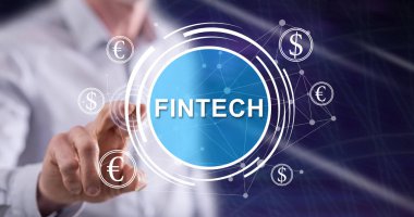 Adam bir fintech kavram dokunmadan