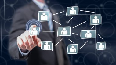 Sosyal medya ağı dokunmadan adam