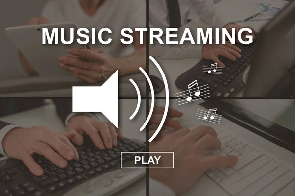 Conceito de streaming de música — Fotografia de Stock