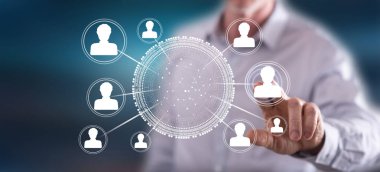 Bir sosyal ağ dokunmadan adam