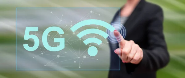 5 g kavramı dokunmadan kadın — Stok fotoğraf