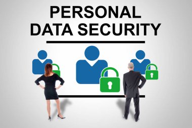 İş kişi tarafından izlenen kişisel veri güvenlik kavramı