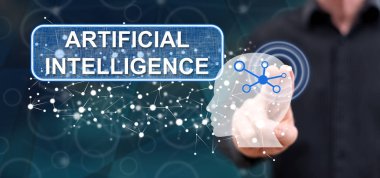 Adam bir yapay zeka kavramı dokunmadan