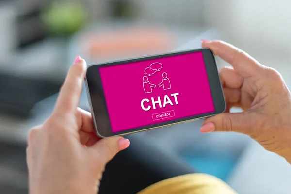 Chat concept on a smartphone