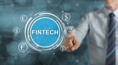 Adam bir fintech kavram dokunmadan