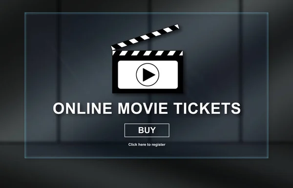 Conceito de bilhetes de cinema online — Fotografia de Stock
