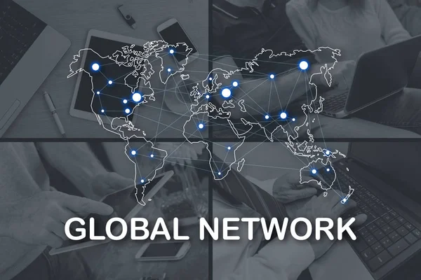 Begreppet globala nätverk — Stockfoto