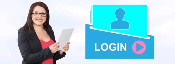 Concept of login — Stock Photo, Image