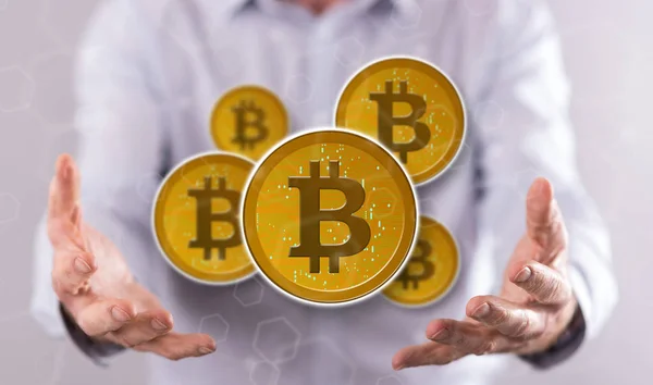 Konzept des Bitcoin — Stockfoto