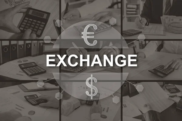 Koncepcja programu exchange — Zdjęcie stockowe
