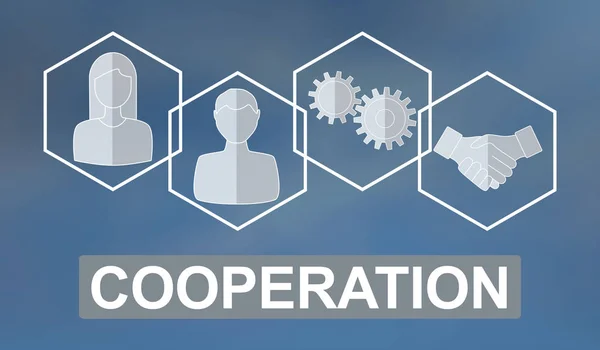 Concetto di cooperazione — Foto Stock