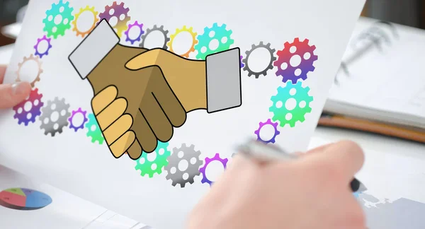 Partnership concept on a paper — Stock Photo, Image