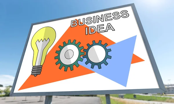 Business Idea concept op een Billboard — Stockfoto