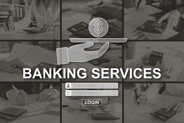 Koncepcja usług bankowych — Zdjęcie stockowe