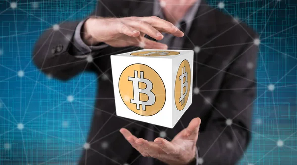 Konzept des Bitcoin — Stockfoto