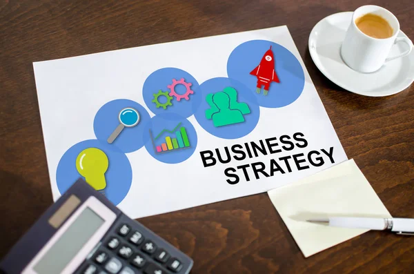 Business strategy concept on a paper — Stock Photo, Image