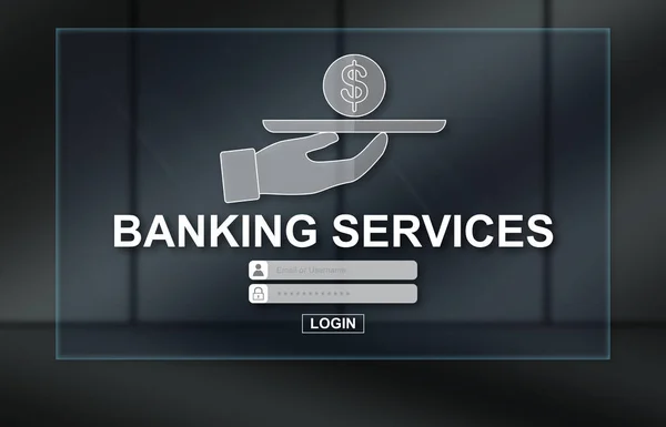 Begreppet bank tjänster — Stockfoto