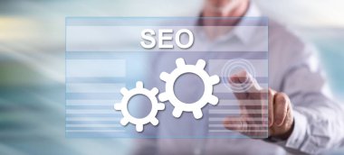 Bir seo kavramı dokunmadan adam