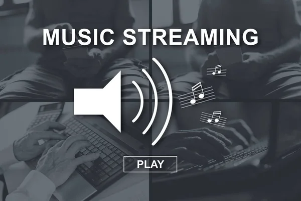 Concetto di streaming musicale — Foto Stock