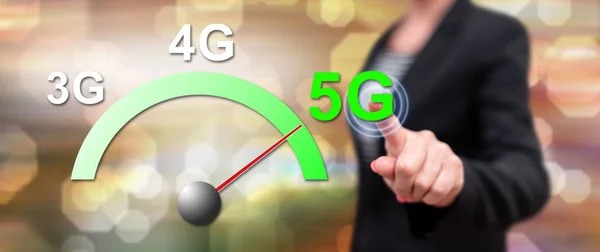 5 g kavramı dokunmadan kadın — Stok fotoğraf