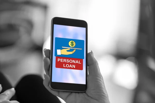 Personal loan concept on a smartphone