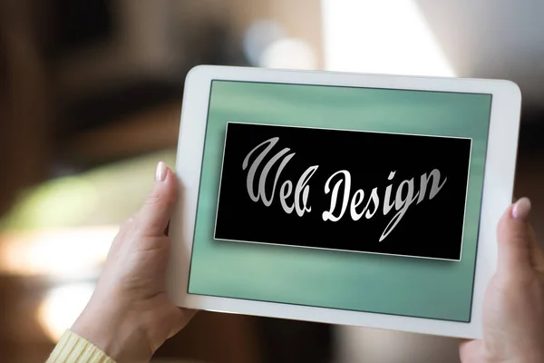Webdesign-Konzept auf dem Tablet — Stockfoto