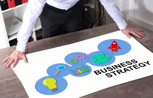 책상에 비즈니스 전략 개념 — 스톡 사진