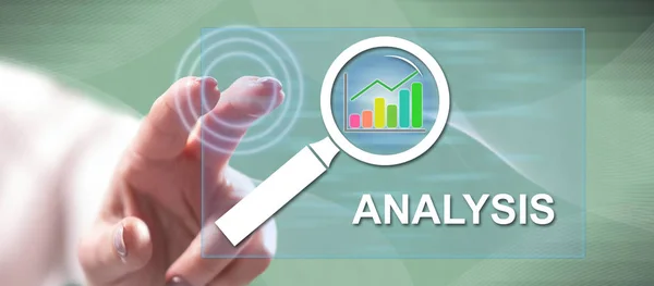 Woman touching an analysis concept — Stock Photo, Image