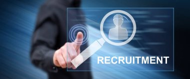 Adam bir işe alma konsepti dokunmadan