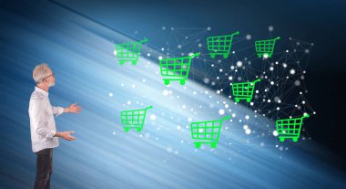 Bir duvar cırlama bir işadamı tarafından açıklanan bir e-ticaret kavramı