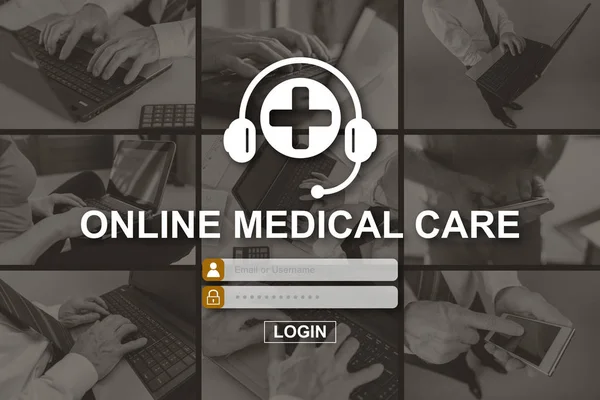 Begreppet online medicinsk vård — Stockfoto