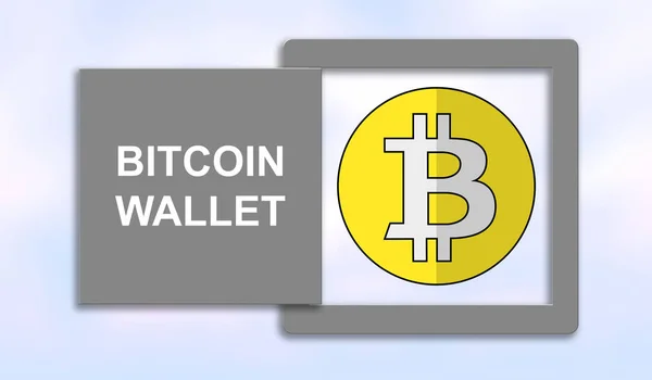 Concept of bitcoin wallet — Stock Photo, Image